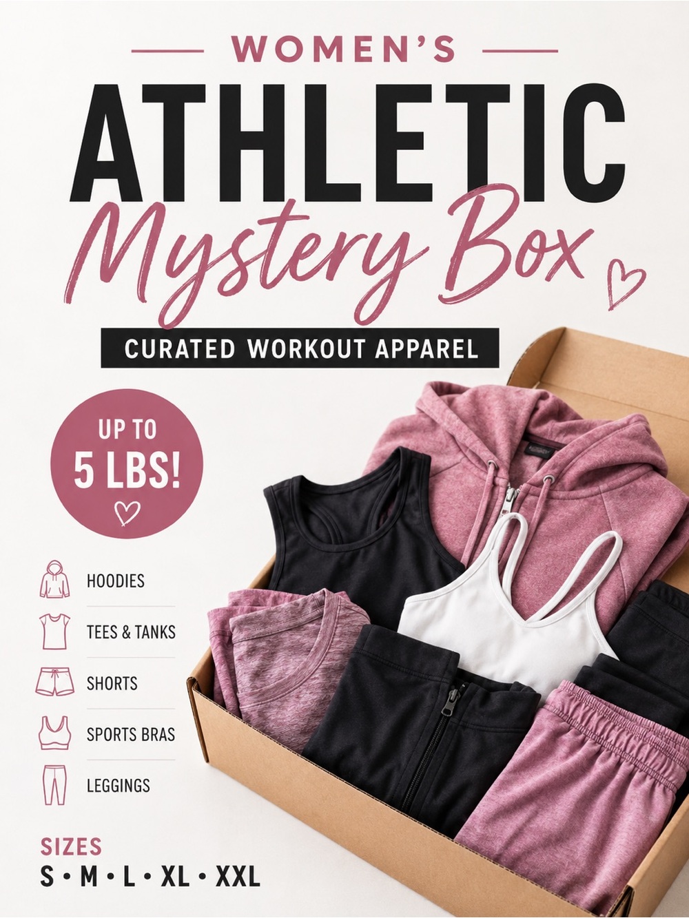 Women’s Athletic Mystery Box – Curated Workout Apparel (Up to 5 lbs!) - Picture 4 of 4